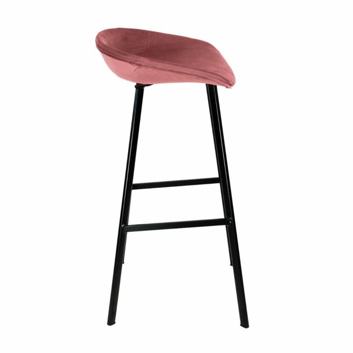 Velvet barkruk - Roze - 2