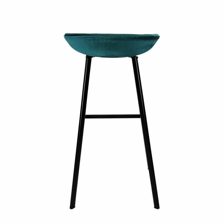 Velvet barkruk - Blauw - 3