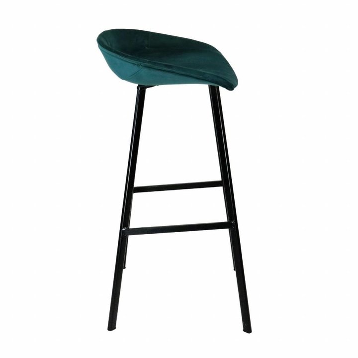 Velvet barkruk - Blauw - 2