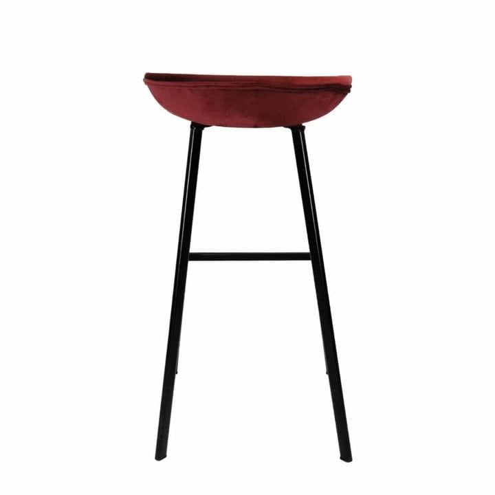 Velvet barkruk - Rood - 3