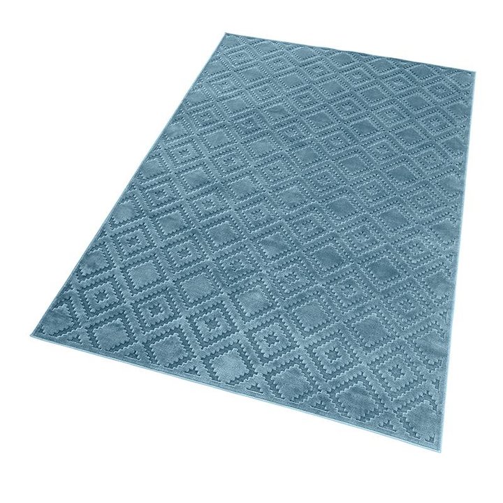 Viscose Vloerkleed - Shine Iris Blauw  - 2
