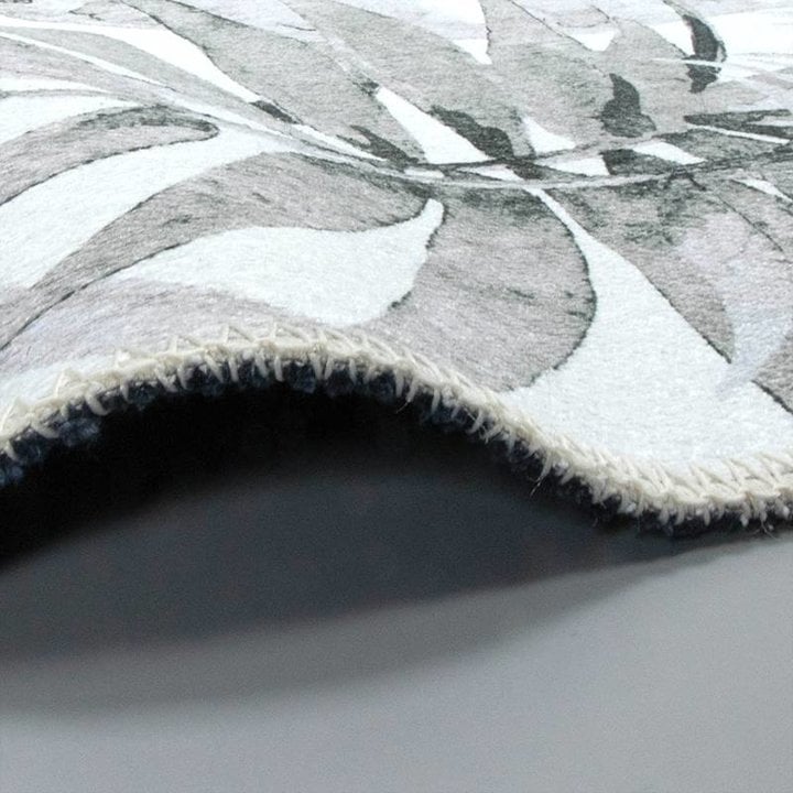 Rond vloerkleed - Palmier Leaves Grey - 3