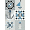 Kindervloerkleed - Mila Marine Grijs/Blauw