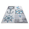 Kindervloerkleed - Mila Marine Grijs/Blauw