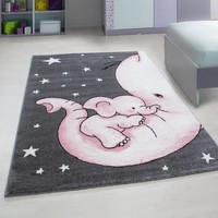 Kindervloerkleed - Anna Olifant Roze