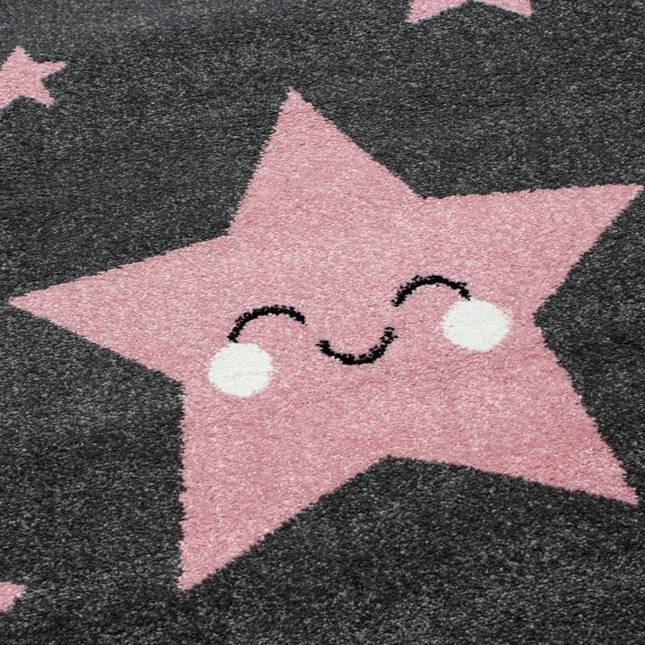 Kindervloerkleed - Anna Sterren Roze - 5