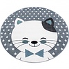 Rond Kindervloerkleed - Anna Kat blauw 