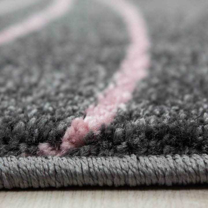 Rond Kindervloerkleed - Anna Sterren Roze - 1