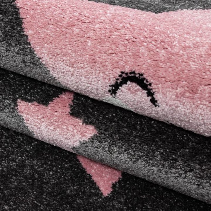 Rond Kindervloerkleed - Anna Sterren Roze - 2