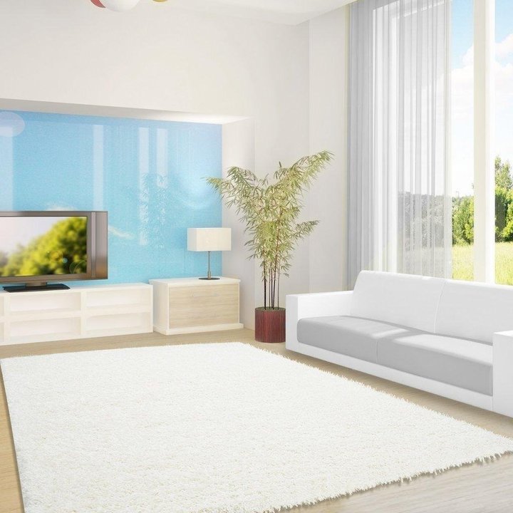 Hoogpolig vloerkleed - Life Creme/Wit - 5