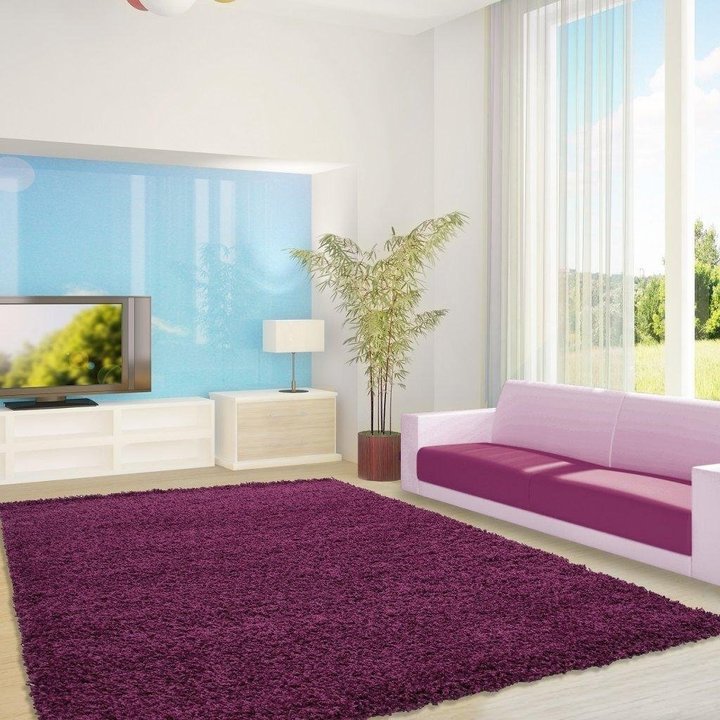 Hoogpolig vloerkleed - Life Paars - 5