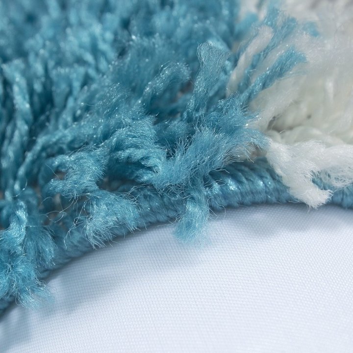 Hoogpolig vloerkleed - Cube Turquoise - 4