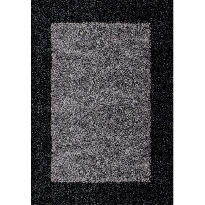 Hoogpolig vloerkleed - Edge Zwart - 2