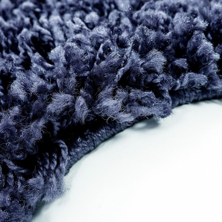 Rond Hoogpolig vloerkleed - Life Blauw  - 2