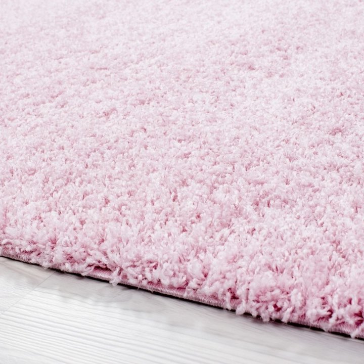 Rond Hoogpolig vloerkleed - Life Roze - 1
