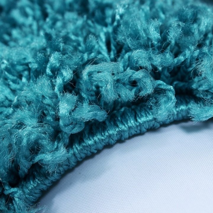 Rond Hoogpolig vloerkleed - Life Turquoise  - 2