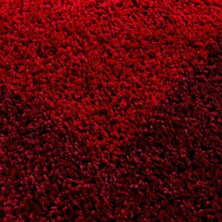 Rond Hoogpolig vloerkleed - Edge Rood - 2