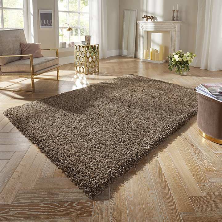 Hoogpolig vloerkleed – Lovely Mokka Talence