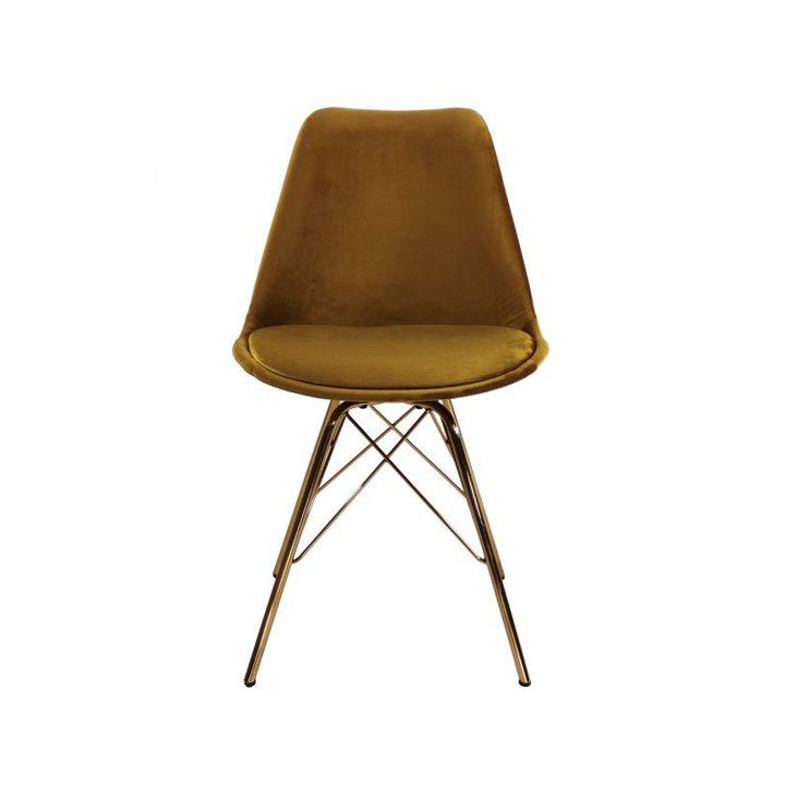 Stoel Velvet Goud - Goud frame  - 2