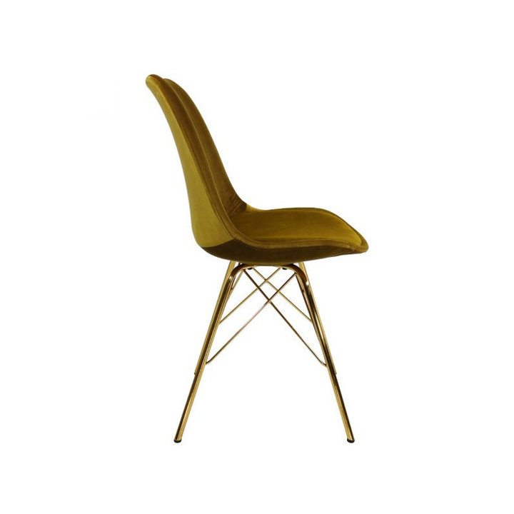 Stoel Velvet Goud - Goud frame  - 1