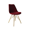 Stoel Velvet Rood - Goud frame - thumbnail