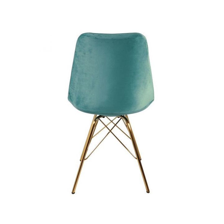 Stoel Velvet Mintgroen - Goud frame - 3