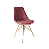 Stoel Velvet Roze - Goud frame - thumbnail