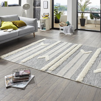Scandinavisch vloerkleed - Handira Kantina Grijs/Creme