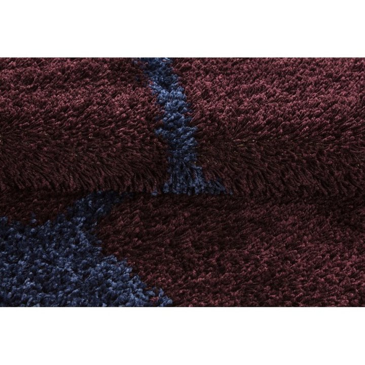 Rond Hoogpolig vloerkleed - Fun Blauw - 2