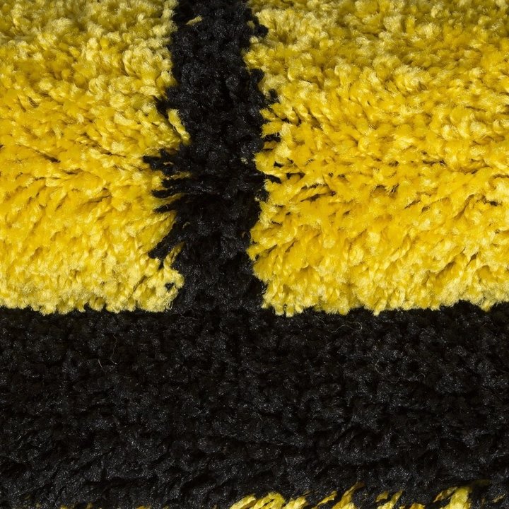 Rond Hoogpolig vloerkleed - Fun Geel - 2