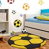 Rond Hoogpolig vloerkleed - Fun Geel - thumbnail