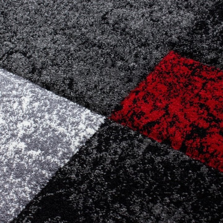 Modern vloerkleed - Tetris Rood 1330 - 4
