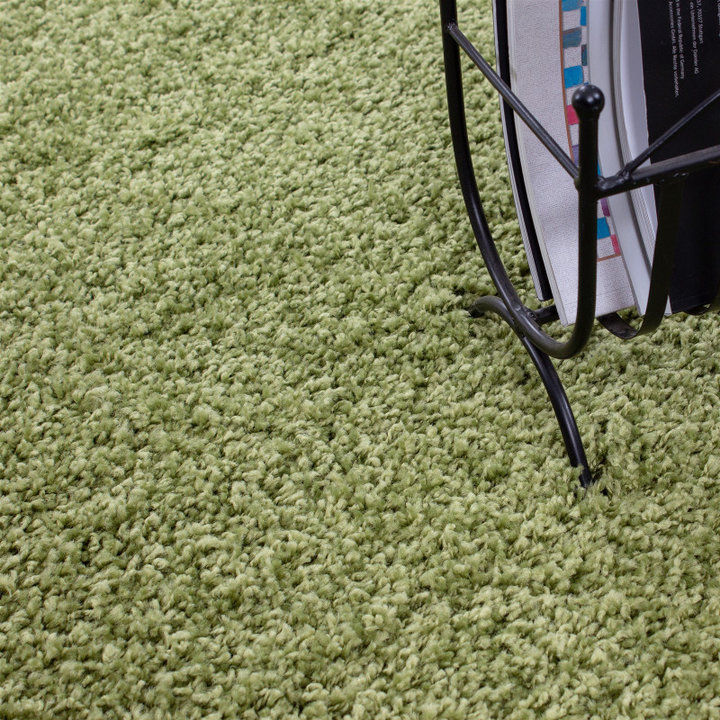 Rond Hoogpolig vloerkleed - Life Groen - 3