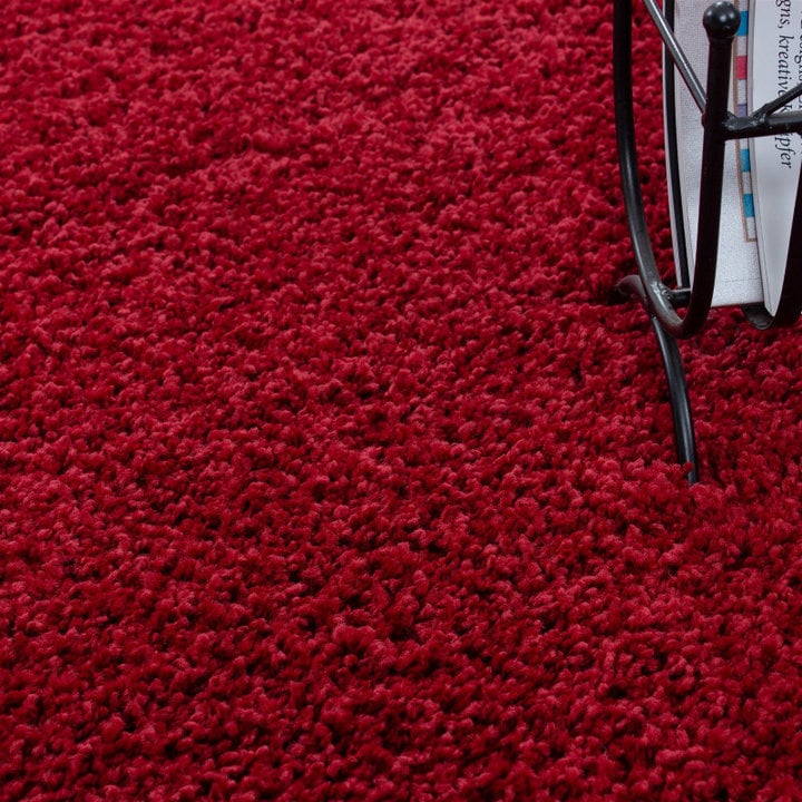 Rond Hoogpolig vloerkleed - Life Rood - 3