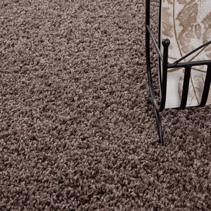 Rond Hoogpolig vloerkleed - Life Taupe  - 3