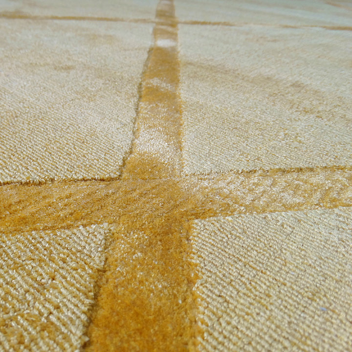 Viscose vloerkleed - Lev Lines Geel - 4