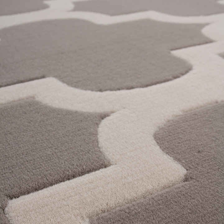 Modern vloerkleed - Mano Ornament Taupe - 4