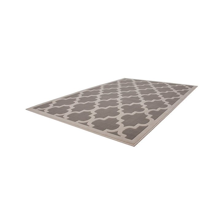 Modern vloerkleed - Mano Ornament Taupe - 1