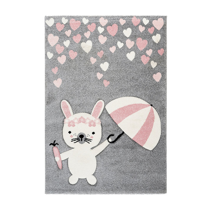 Kindervloerkleed - Atlantisch Konijn Roze - 1