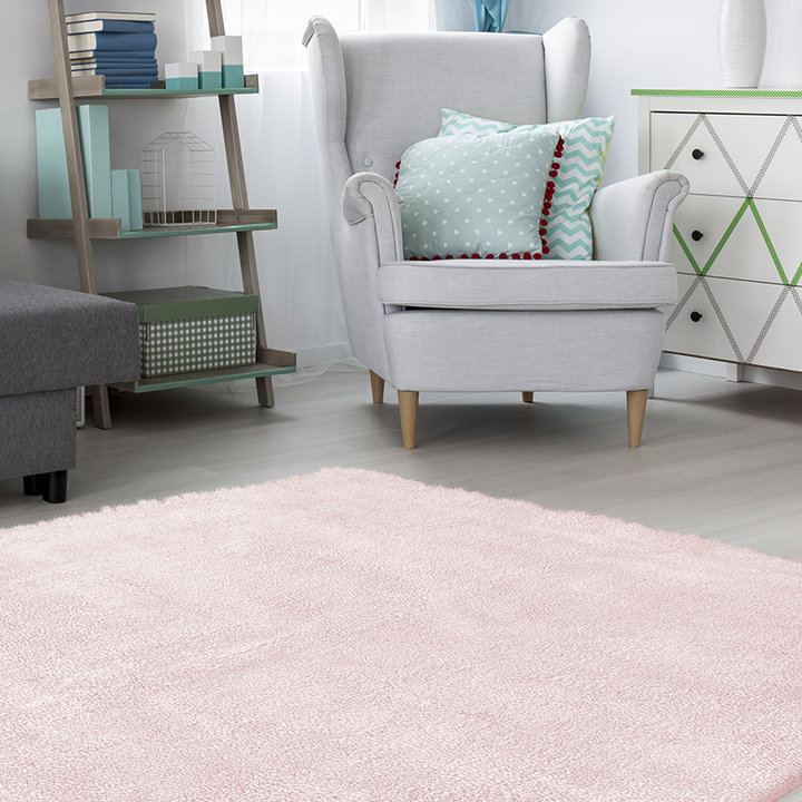 Pastel vloerkleed - Basic Roze 110 - 1