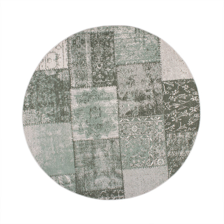 Rond patchwork vloerkleed - Dreams Groen - 1