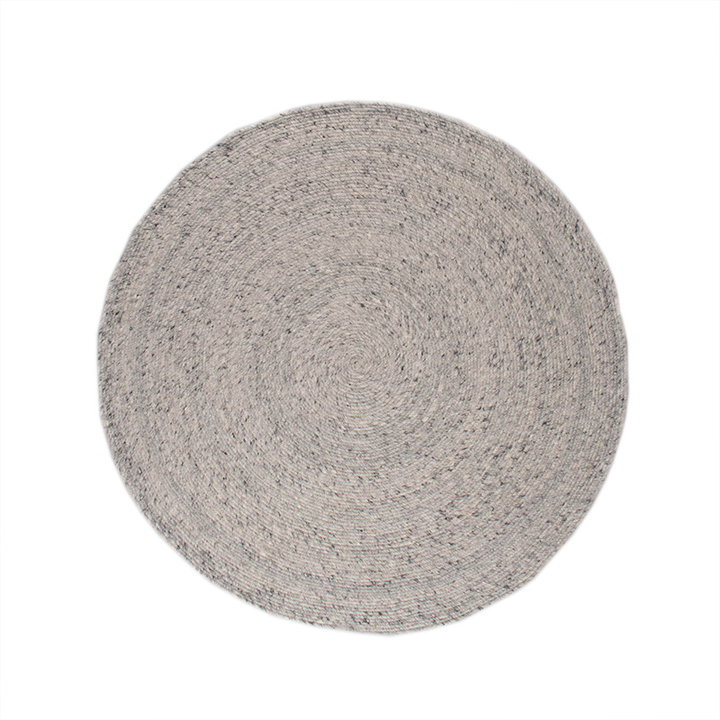 Rond wollen vloerkleed - Wise Grijs/Wit No. 609 - 1
