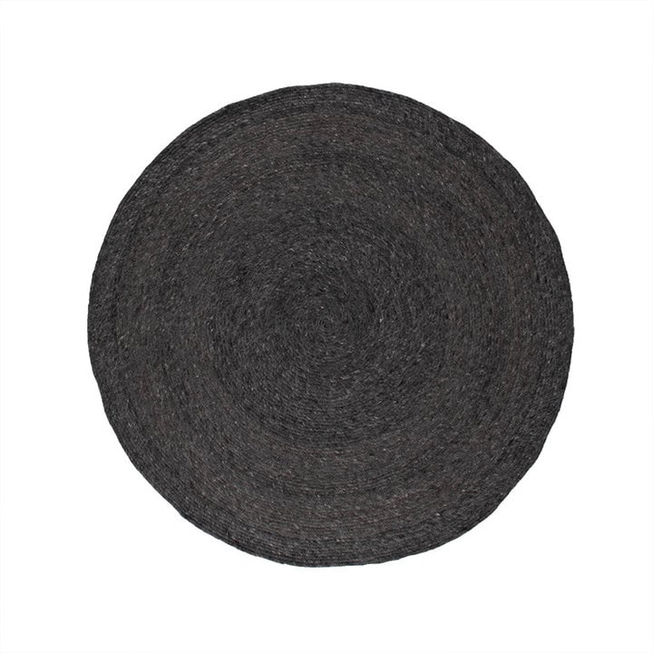 Rond wollen vloerkleed - Wise Antraciet No. 614 - 1