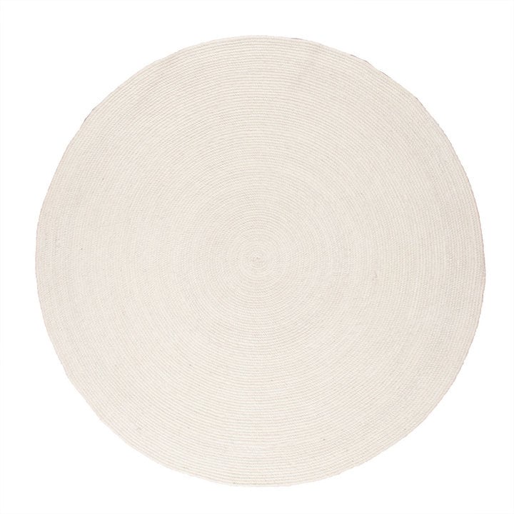 Rond wollen vloerkleed - Wise Wit No. 001 - 1