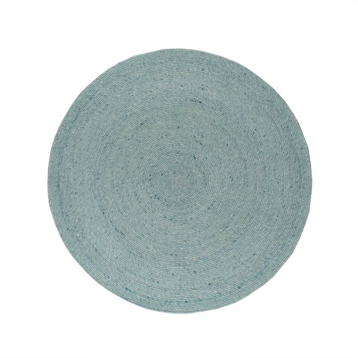 Rond wollen vloerkleed - Wise Blauw No. 364 - 1