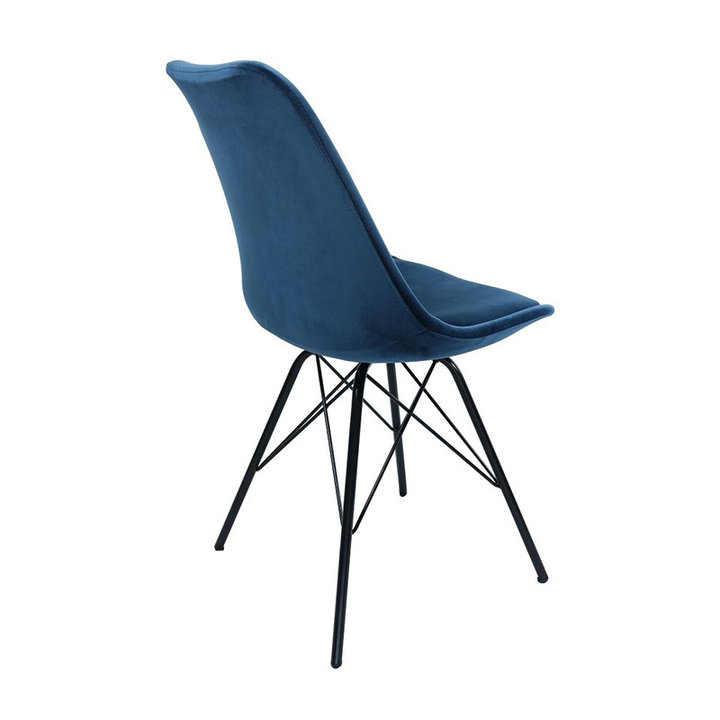 Stoel Velvet - Donkerblauw - 2