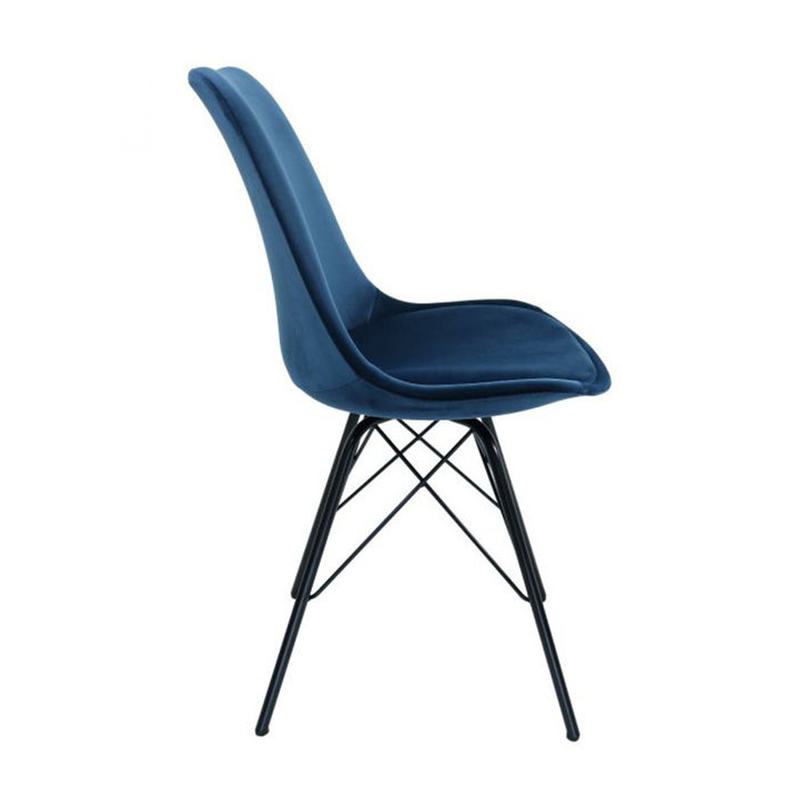 Stoel Velvet - Donkerblauw - 3