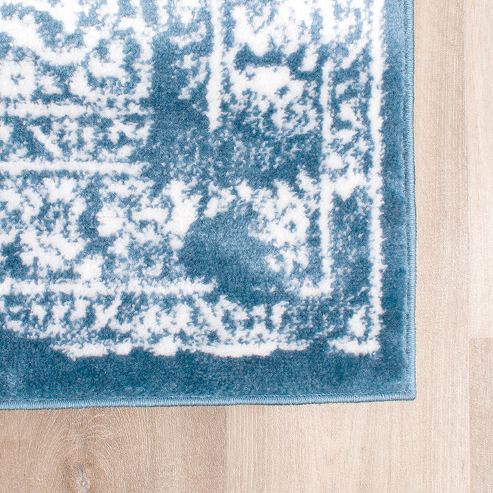 Vintage Vloerkleed - Adore Medaillon Blauw - 4