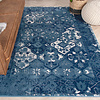 Vintage vloerkleed - Deep Tile  Blauw