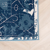 Vintage vloerkleed - Deep Tile  Blauw
